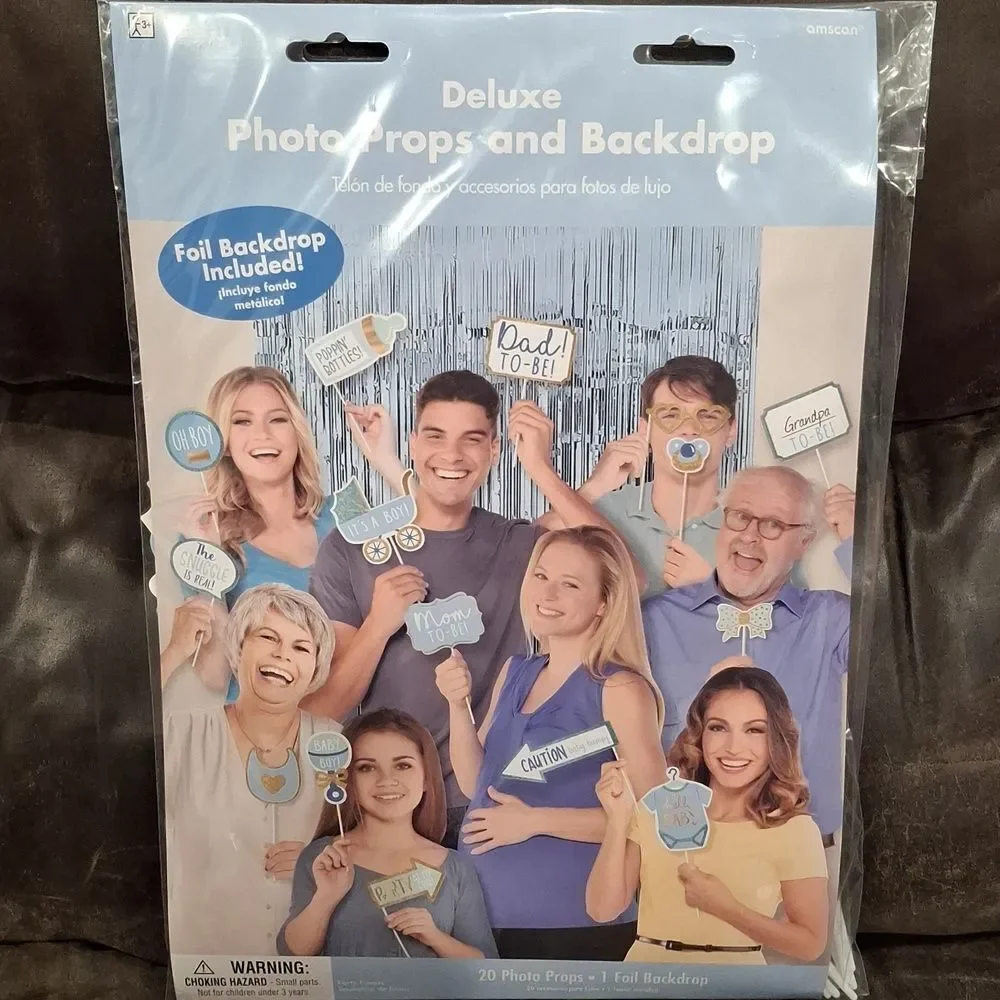 Baby Boy Baby Shower Backdrop & Decorating Kit Decorations